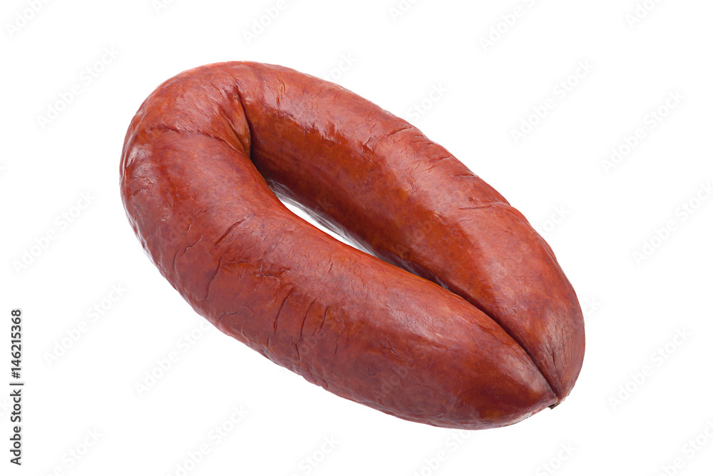 Smoked sausage isolated