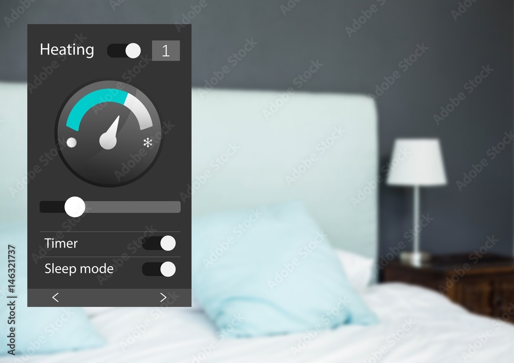 Home automation system heating App Interface