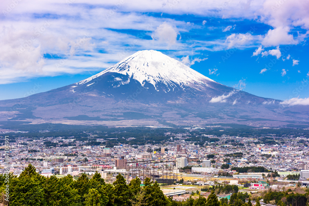 Gotemba City, Japan and Mt. Fuji