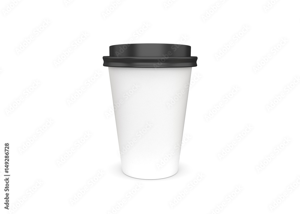 Coffee cup isolated on white background. 3D illustration