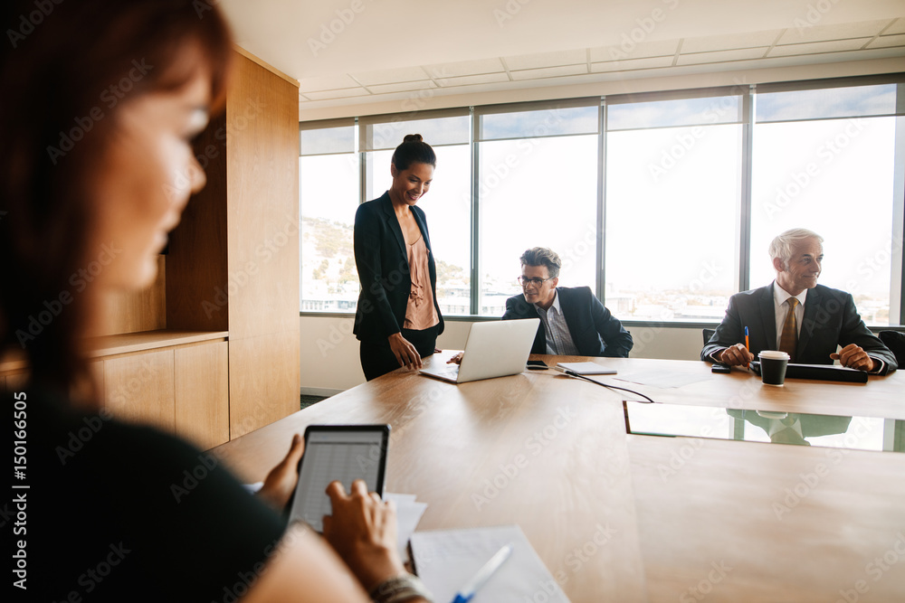 Business meeting in a modern office