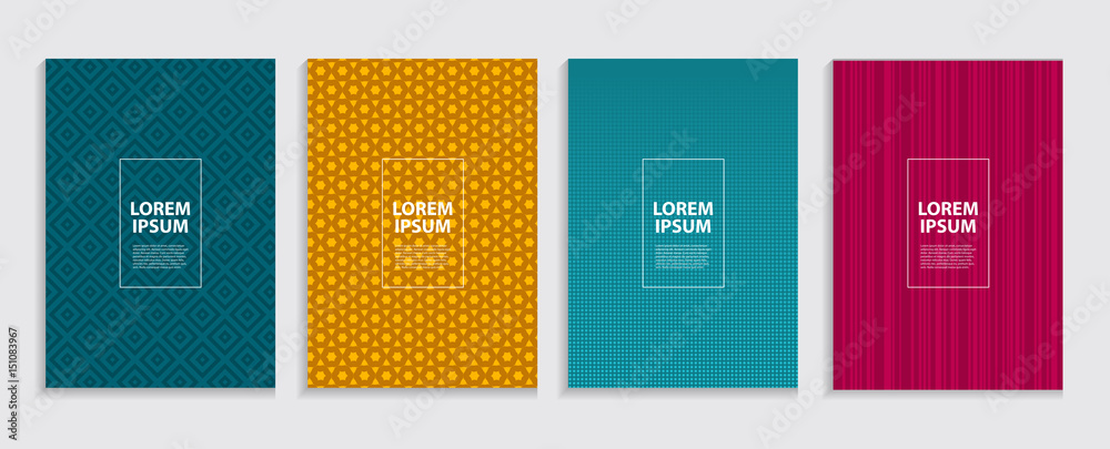 Simple Minimal Covers Template Design. Future Geometric Pattern.