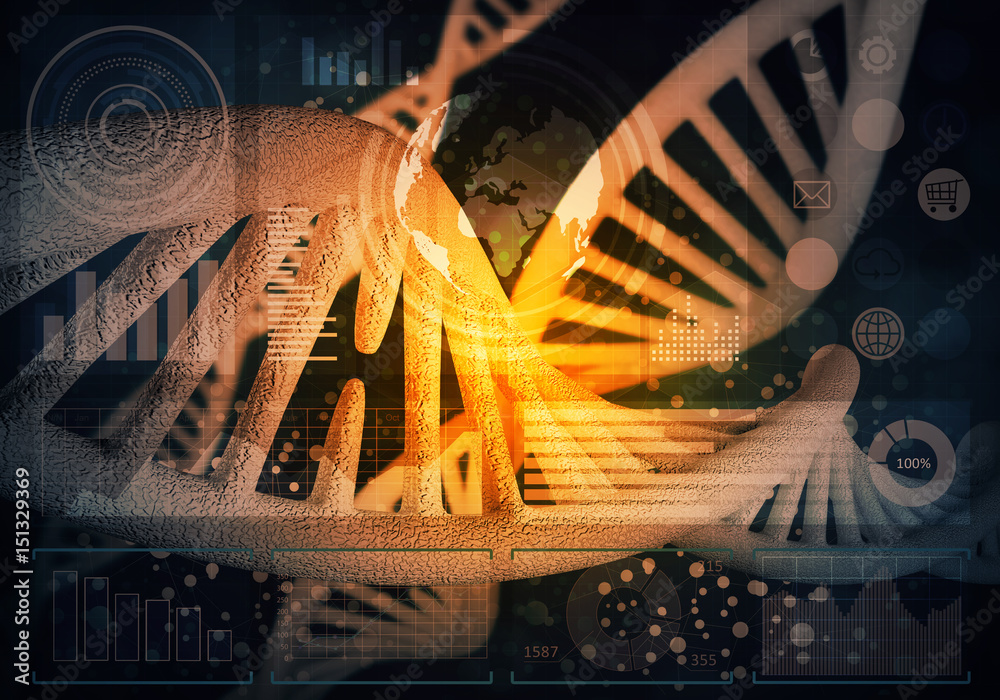 DNA molecules background