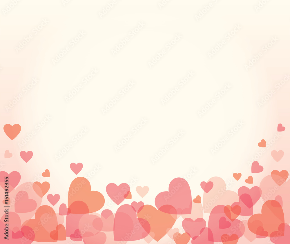 Vector illustration of heart shapes 