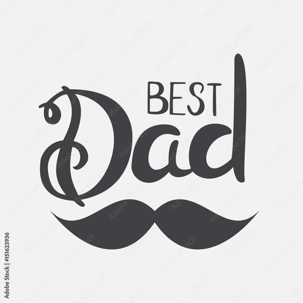 Fathers Day Background. Best Dad Vector Illustration