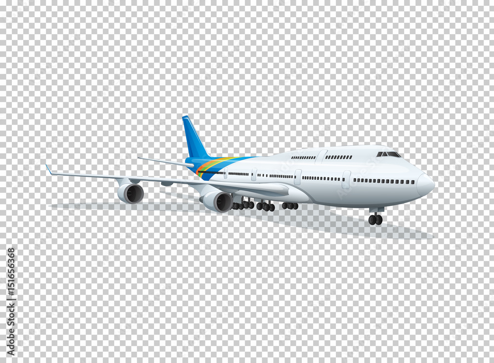 Airplane on transparent background