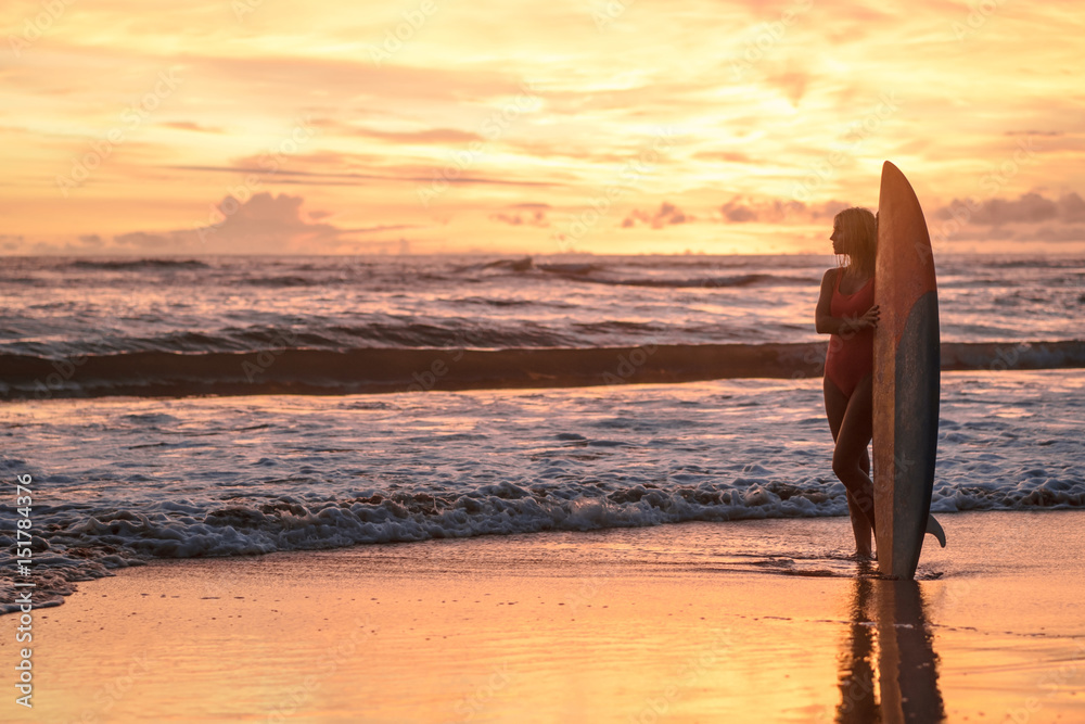 Surfer on the beach