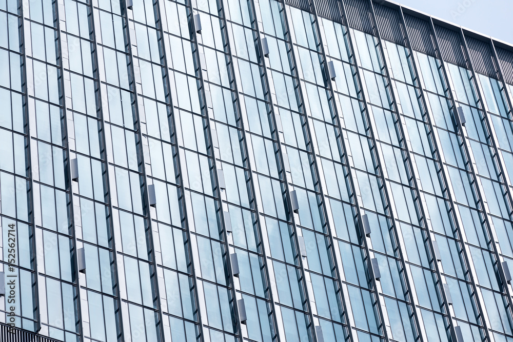 closeup of glass wall