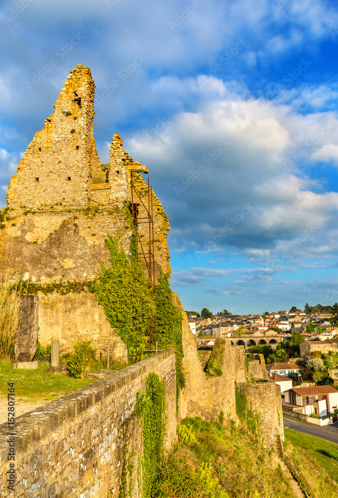 Chateau de Bressuire, a ruined castle in France