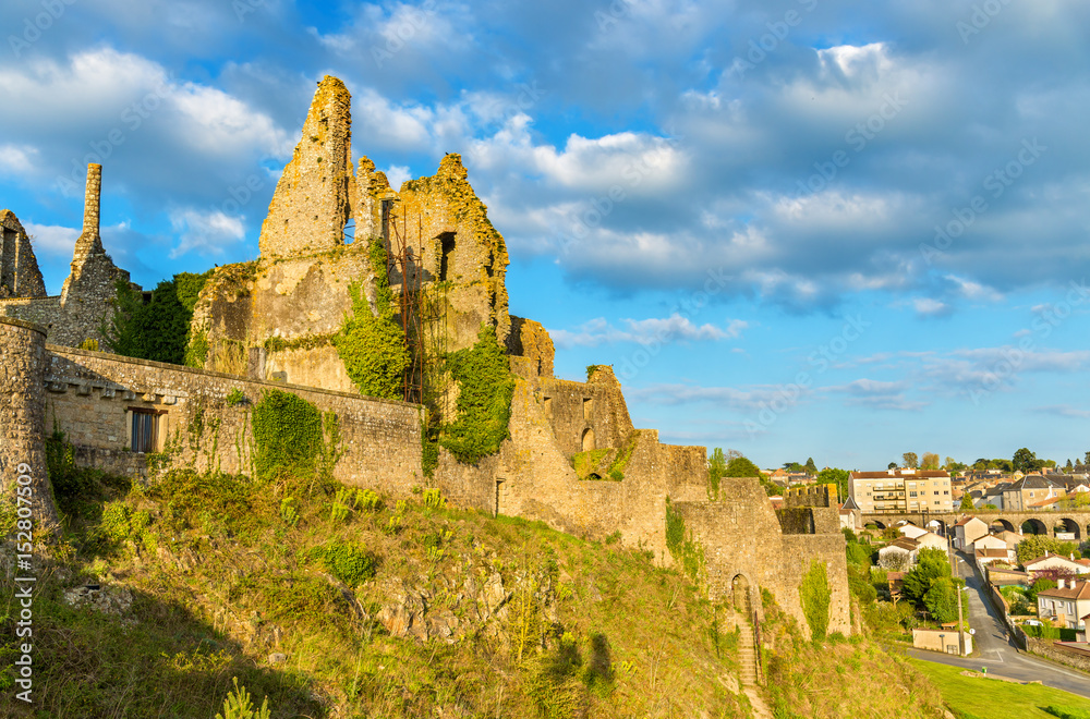 Chateau de Bressuire, a ruined castle in France