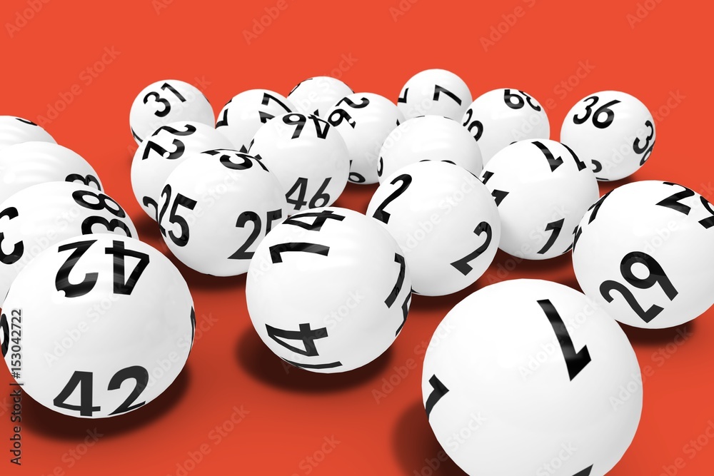 Composite image of close-up on lottery balls