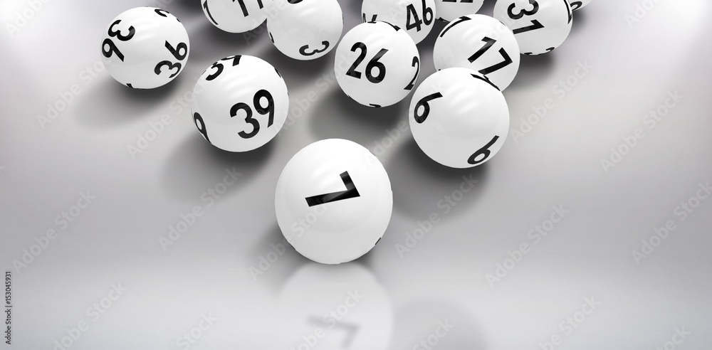 Composite image of lottery balls