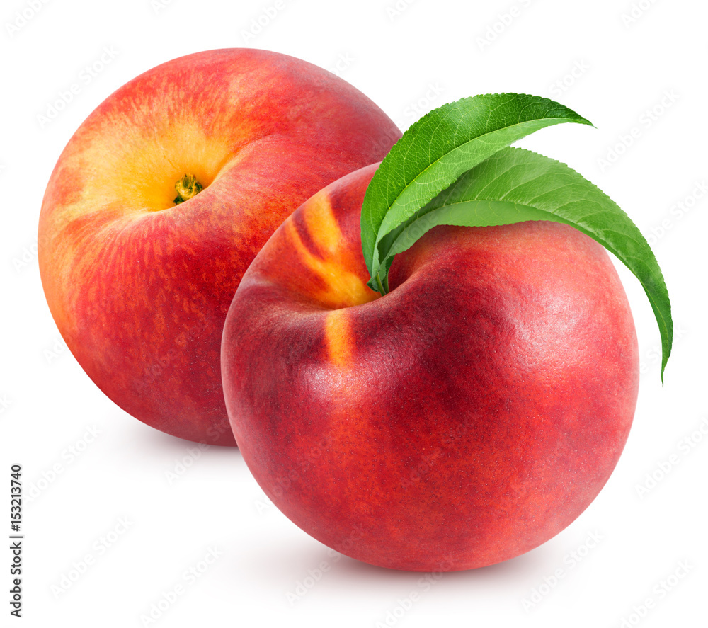 peach fruits isolated