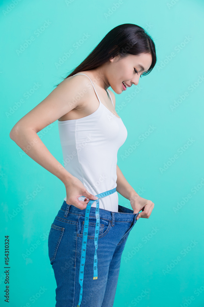 woman weight loss concept