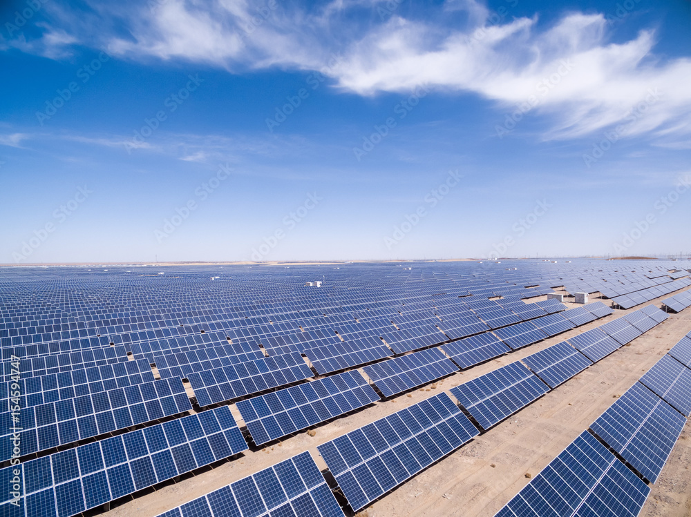 aerial view of solar energy