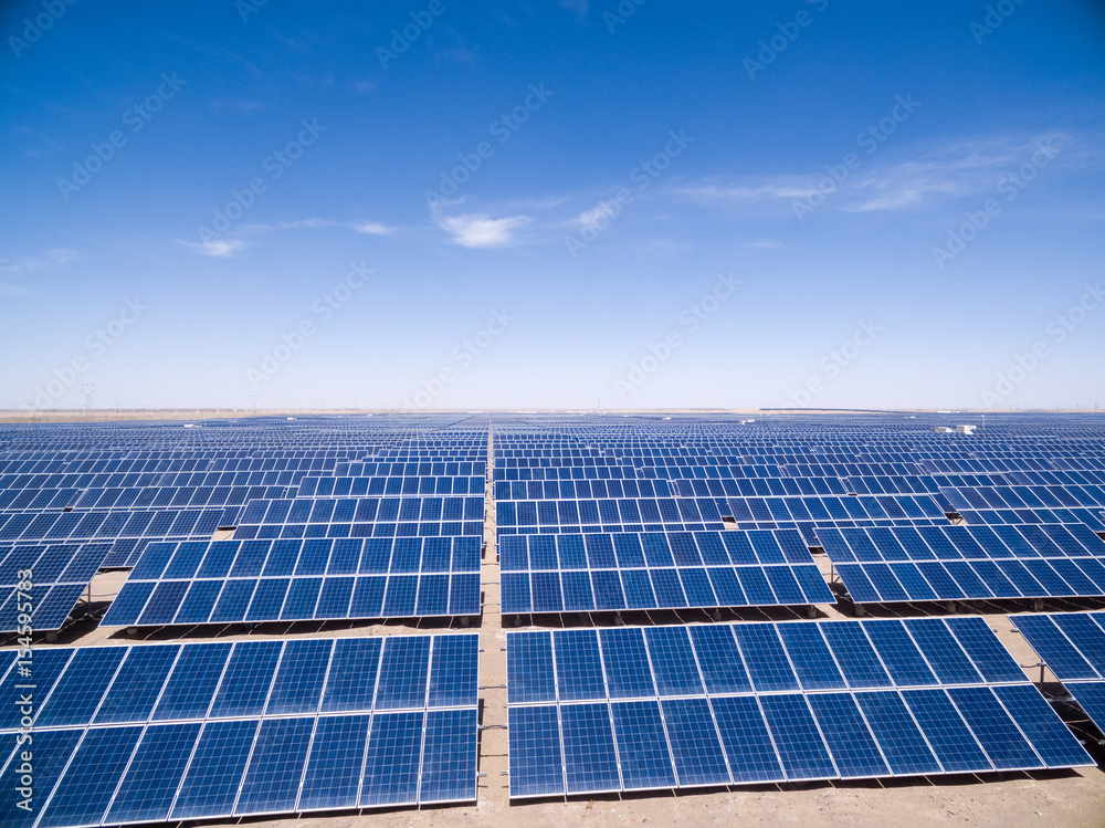 aerial view of solar energy