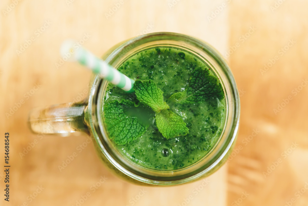 Kale and greens smoothie beverage