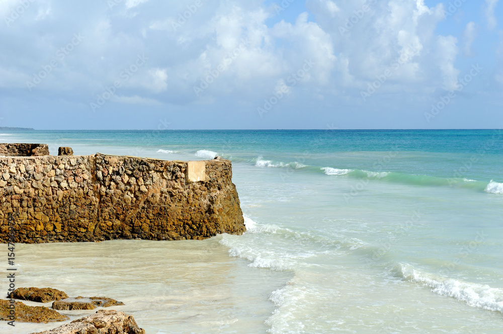 Beach and tropical ocean