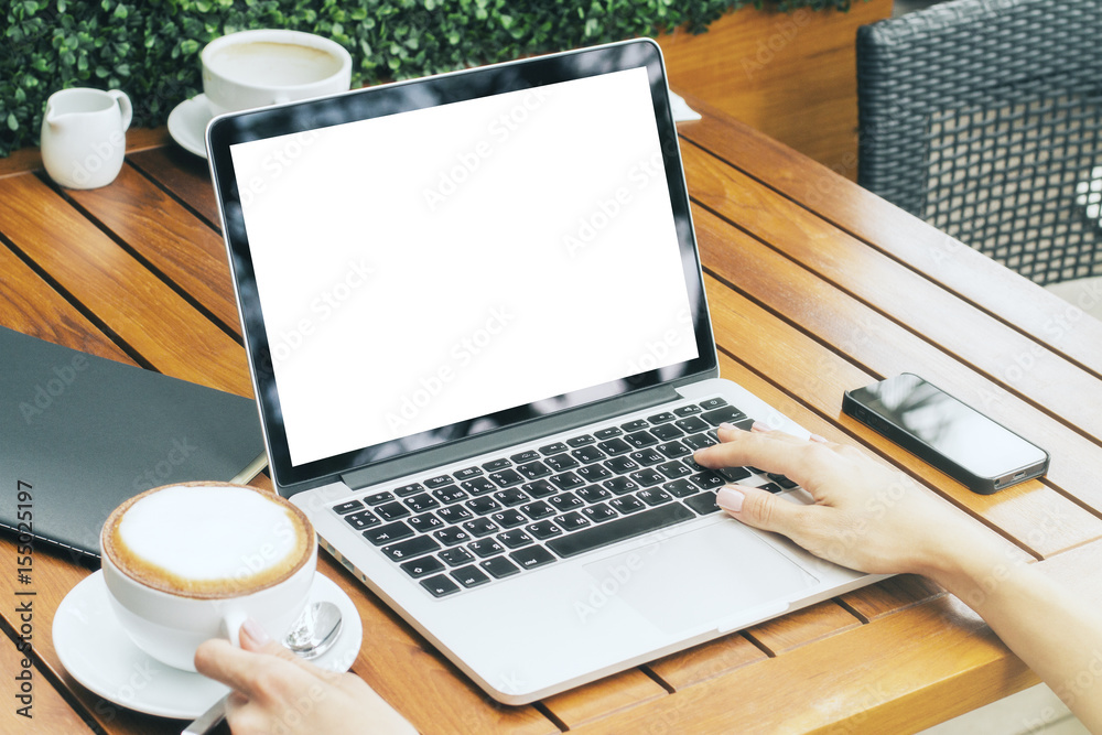 Girl typing on keyboard