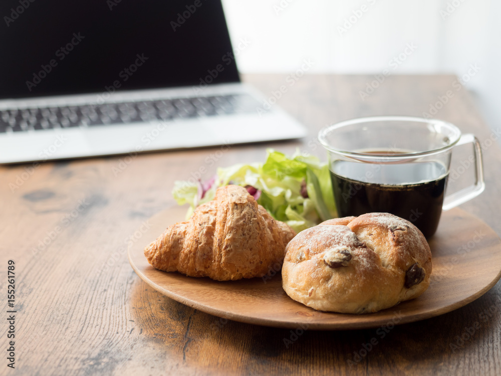 bread breakfast on table