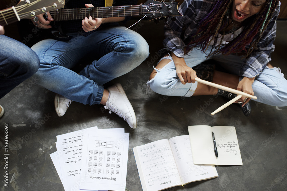 Music Band Rehearsal Guitar Sing