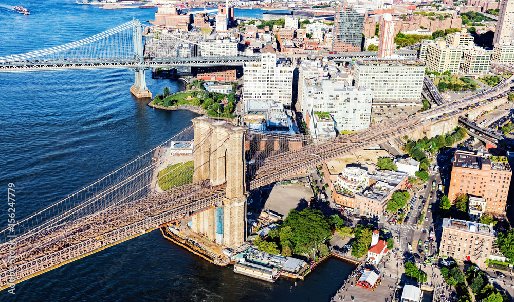 Brooklyn Bridge over the East River in New York