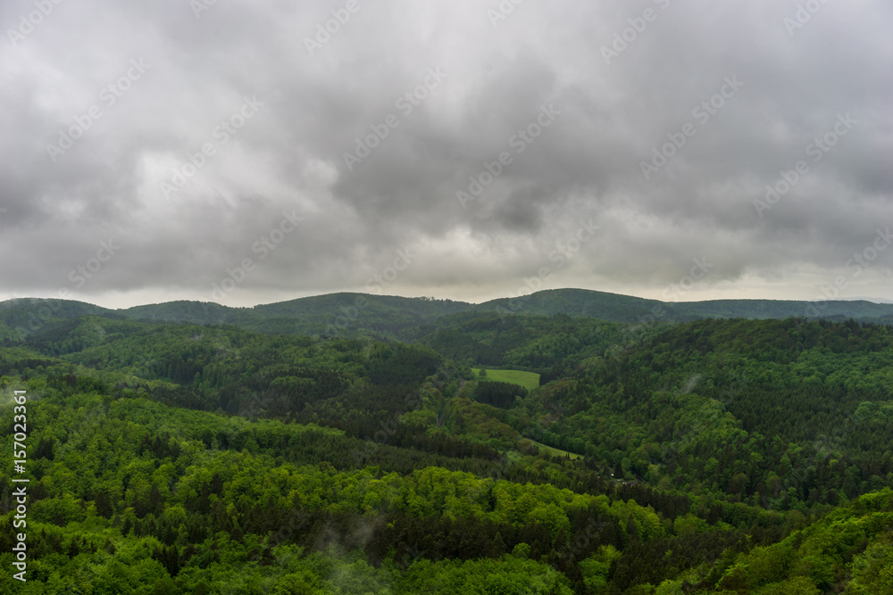 Wunderschöne Aussicht auf den Thüringer Wald 