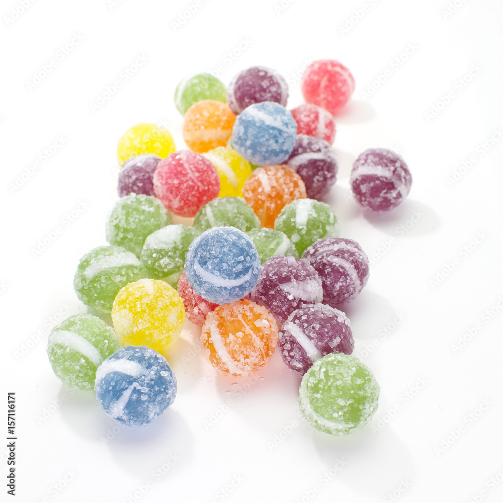 Close - up Group of Sweet sugar candy