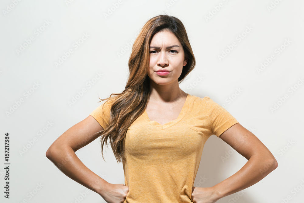 Unhappy young woman