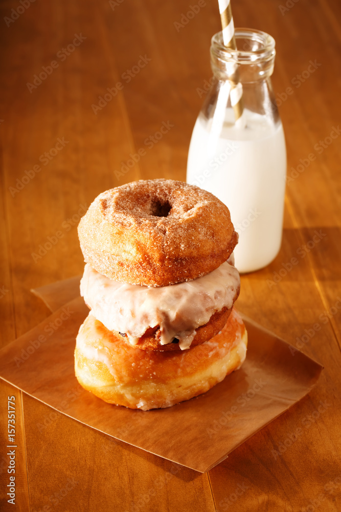 Donuts and milk