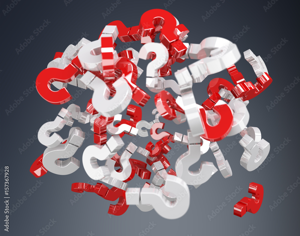 3D rendering question marks