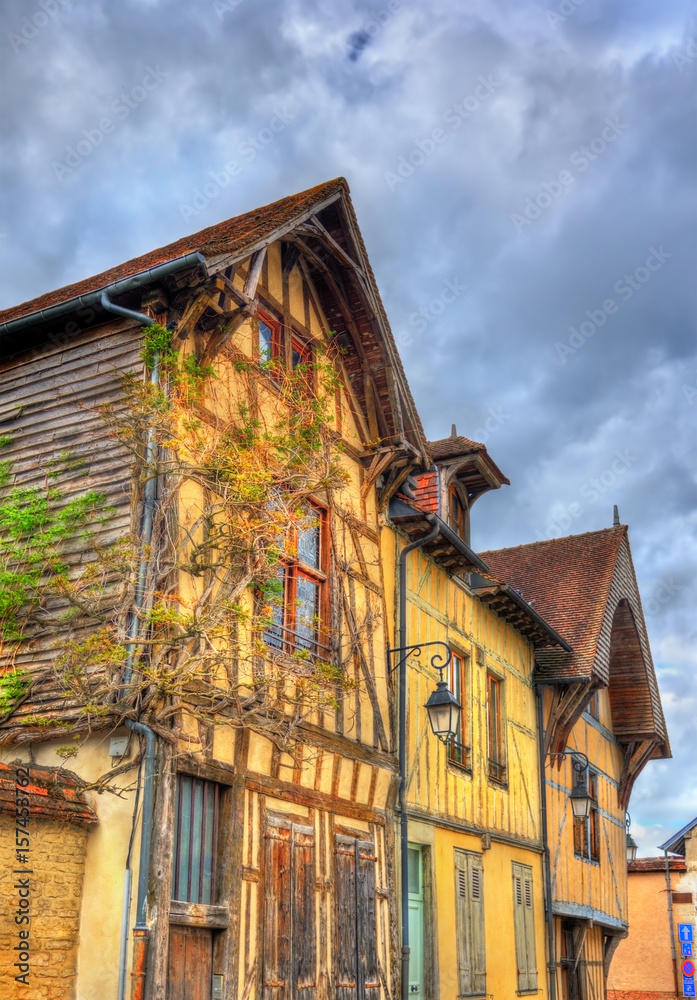 Traditional houses in Troyes, France