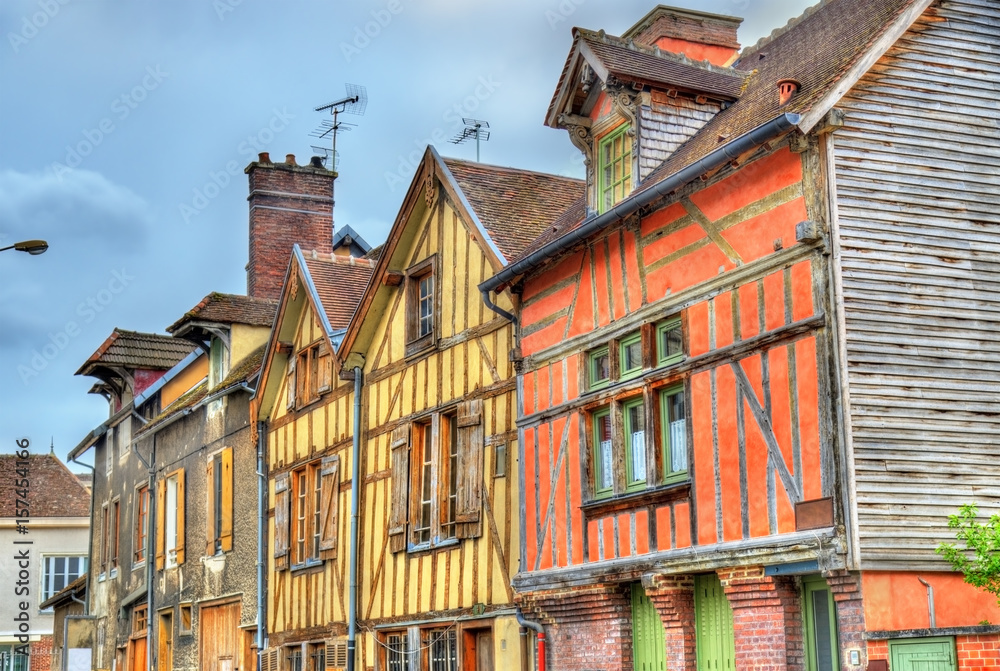 Traditional houses in Troyes, France