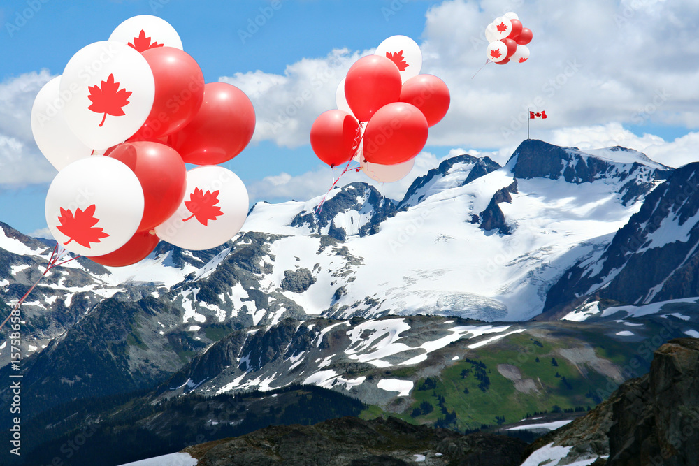 Canada day balloons