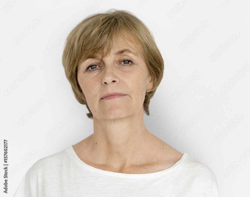 Senior Adult Woman Confidence Self Esteem Studio Portrait