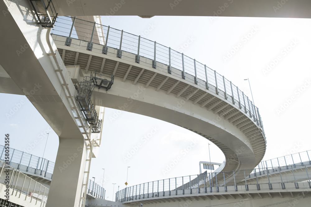 Overpass road seen from the bottom