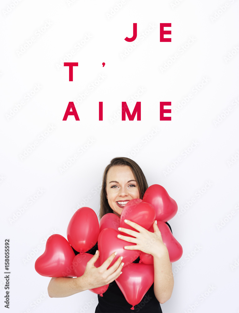 Jetaime Love Heart Valentines Day Words