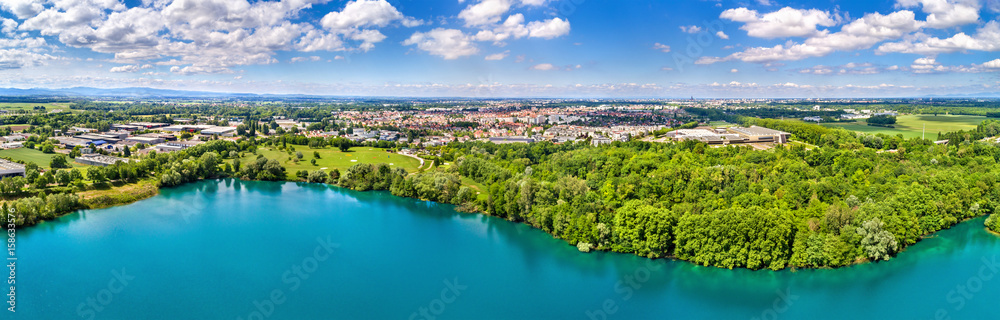 View of Illkirch-Graffenstaden town near Strasbourg - Grand Est, France