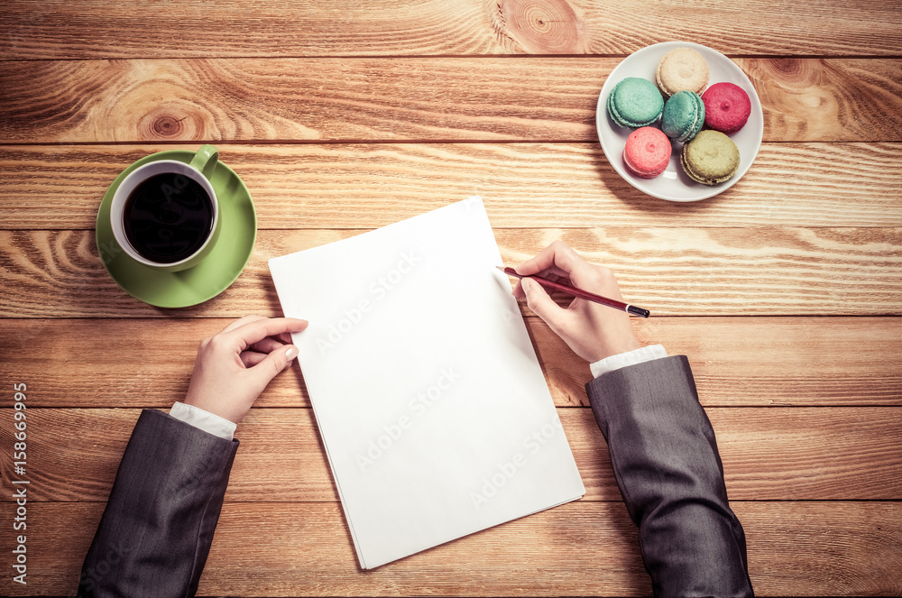 Businesswoman making some notes