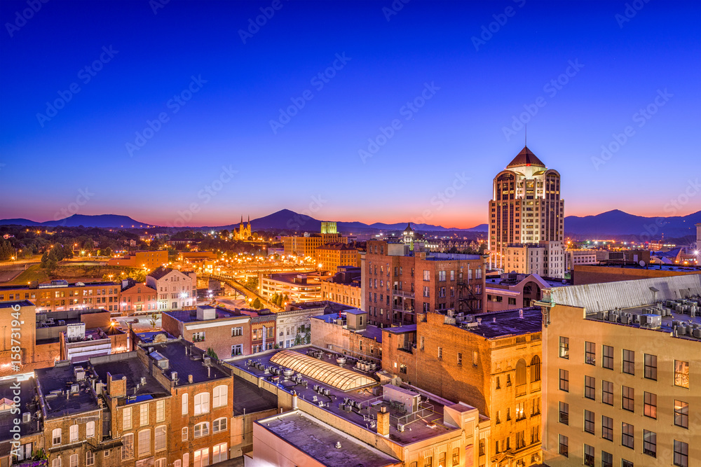 Roanoke, Virginia, USA Skyline.