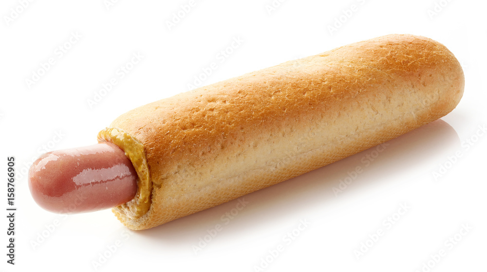 Hotdog with mustard