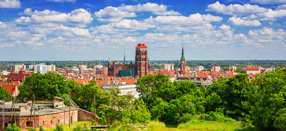 Beautiful architecture in the old town of Gdansk, Poland