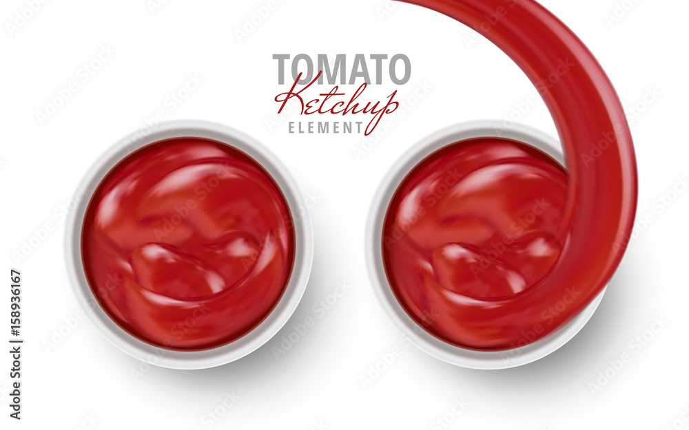 tomato ketchup in dishes