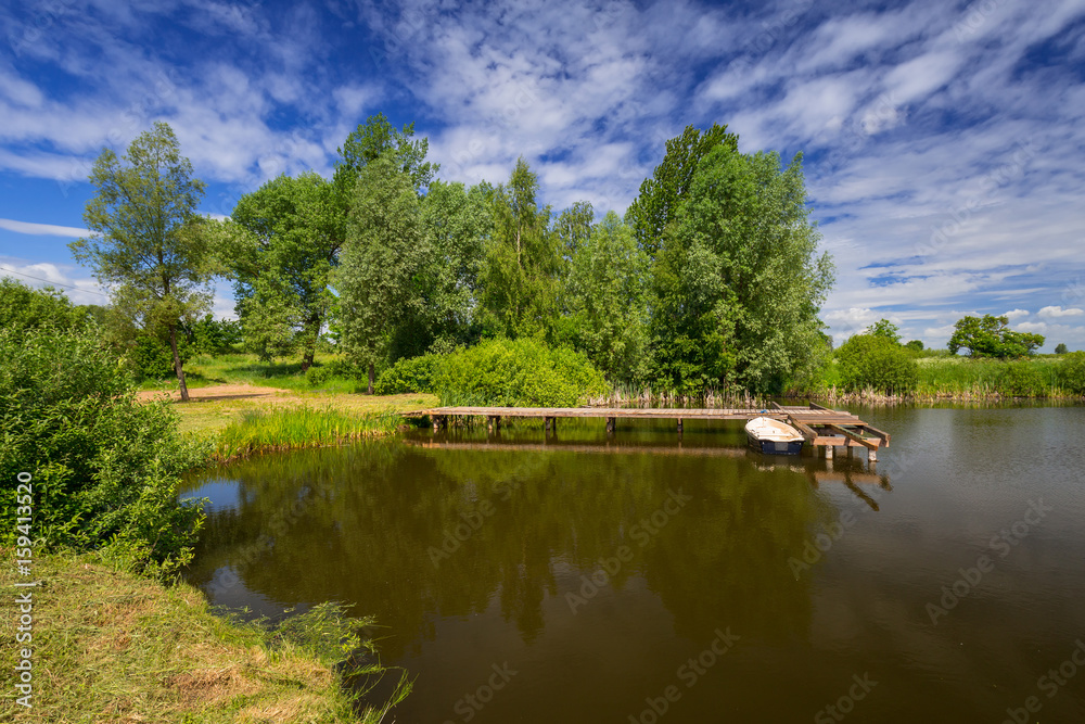 Idyllic lake in summer time, Poland