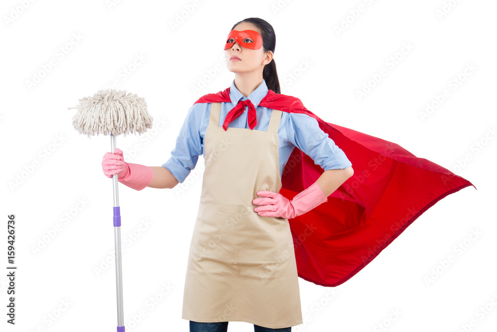 spring cleaning superhero housewife