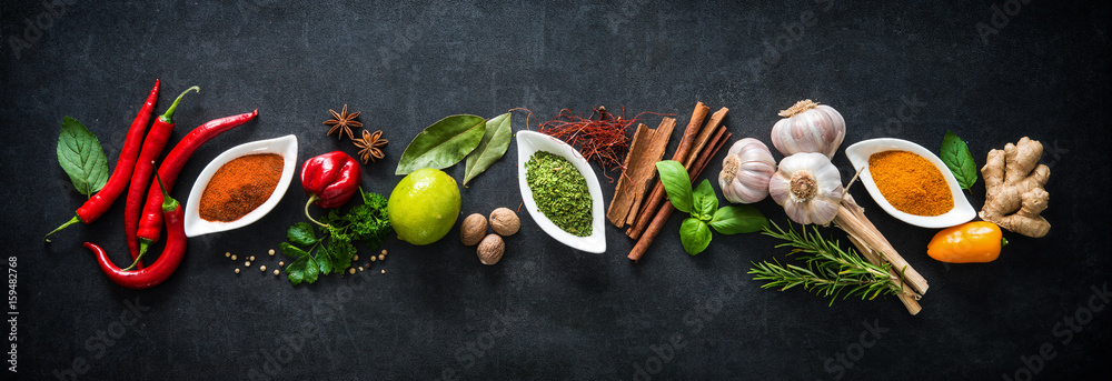 Various herbs and spices