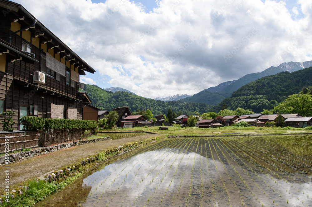 白川道历史村。白川道是日本联合国教科文组织世界遗产所在地之一