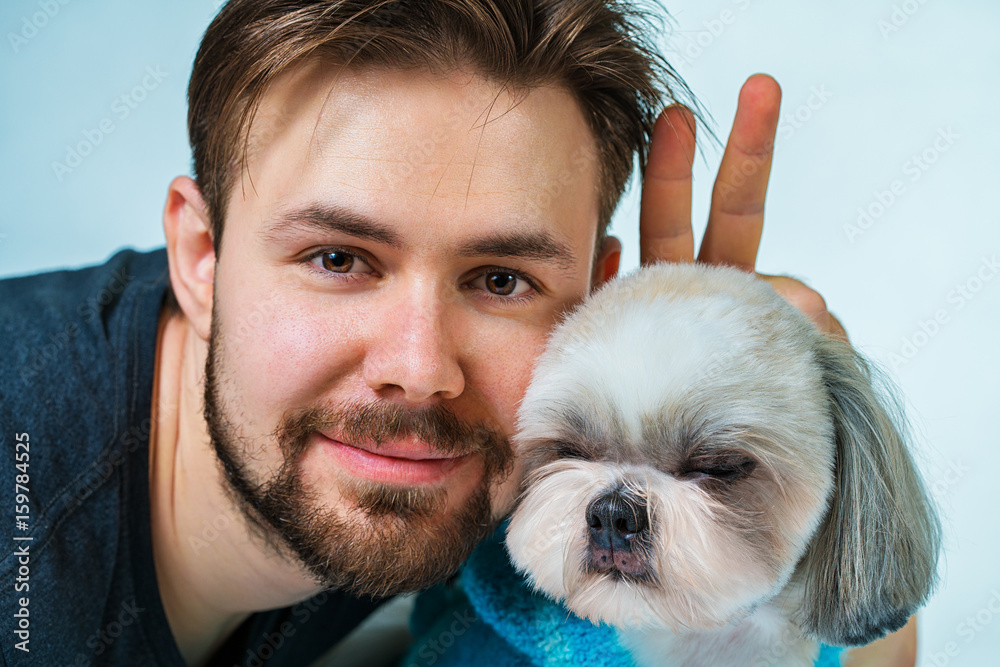 Man with dog