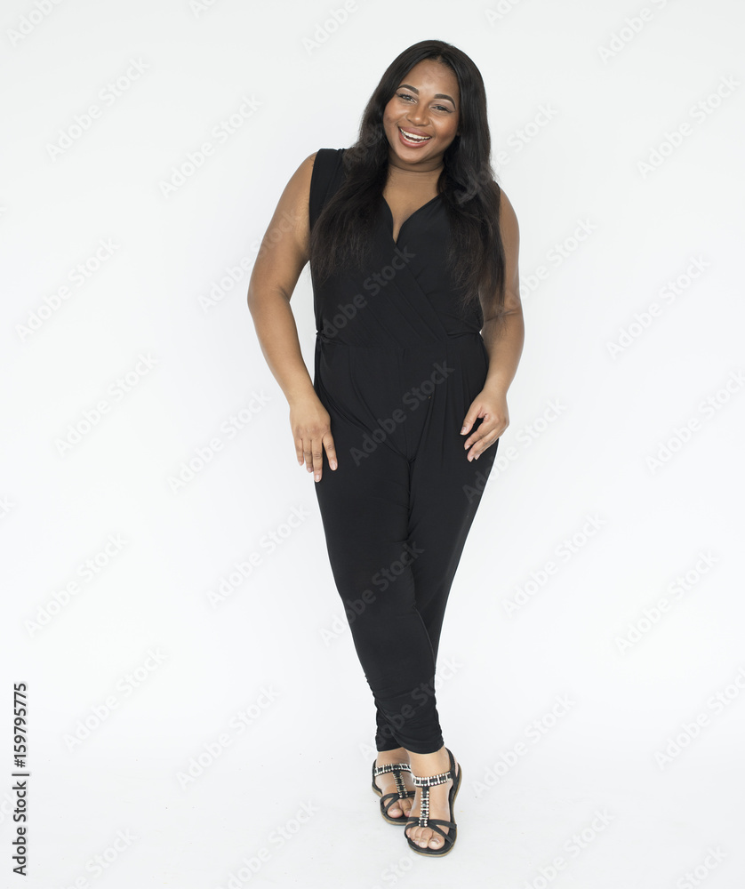 Woman Cheerful Studio Portrait Concept