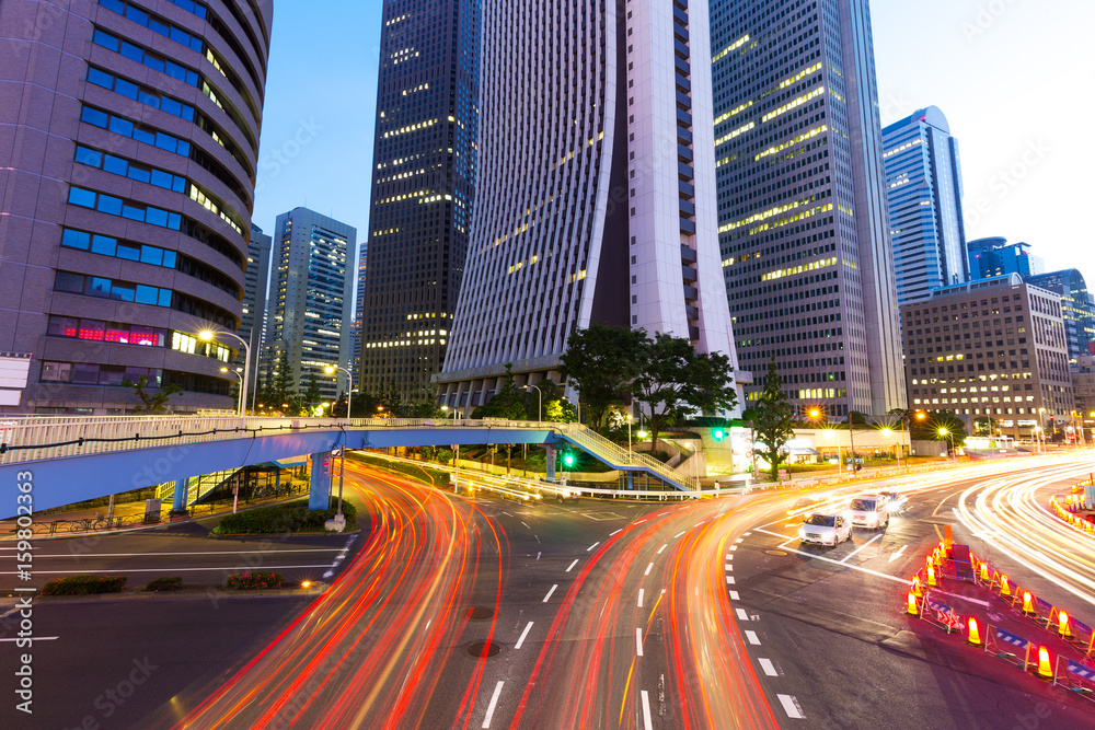 现代城市中城道路交通繁忙